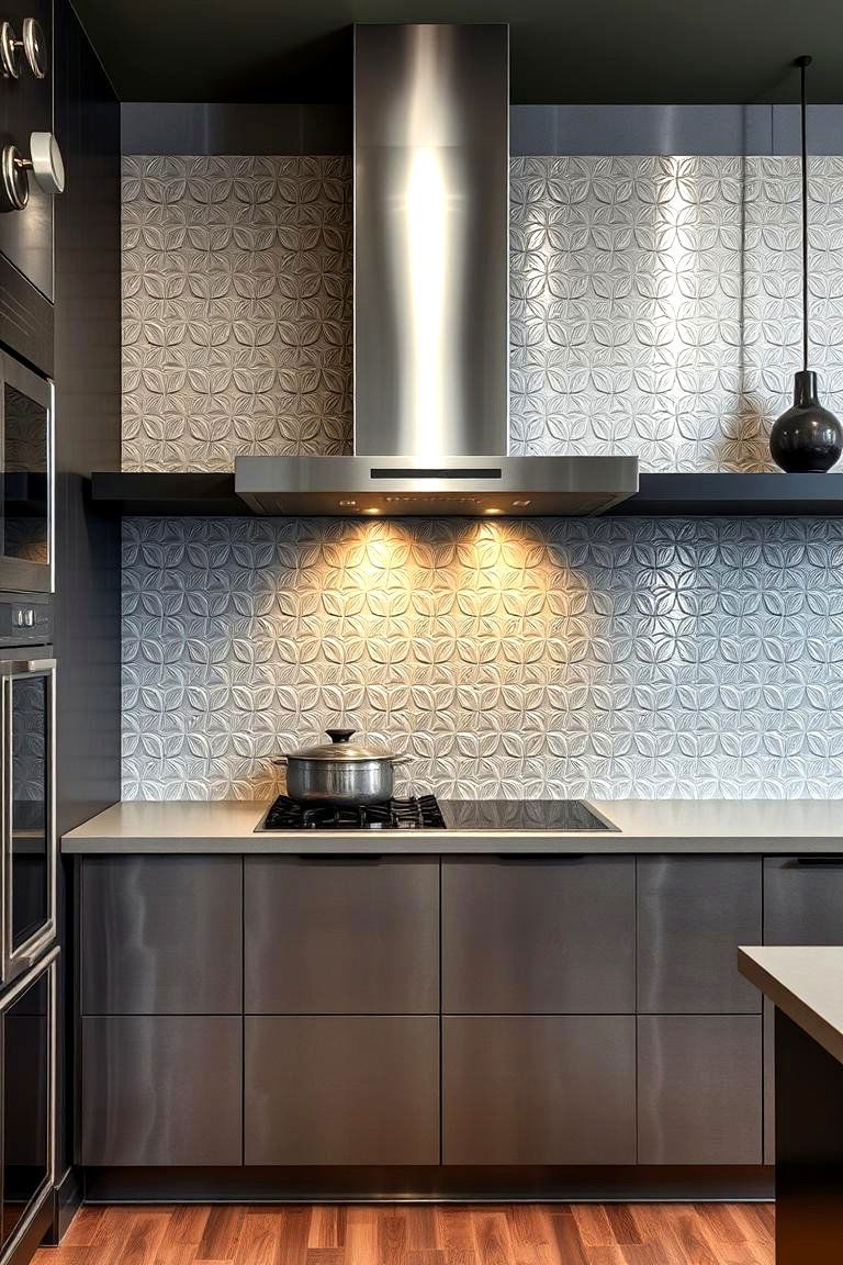 Unique Metal Tiles - 24 Kitchen Floor Ideas
