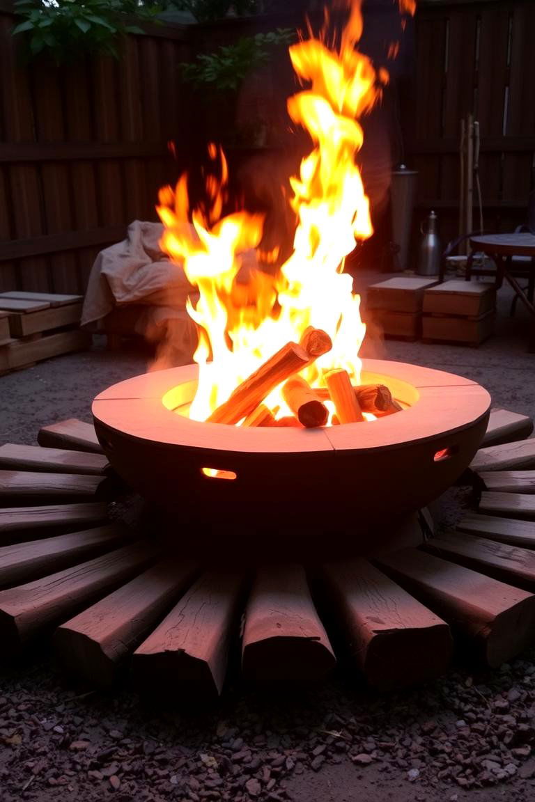 Unique Outdoor Fire Pit Surround - 24 Garden Sleeper Ideas