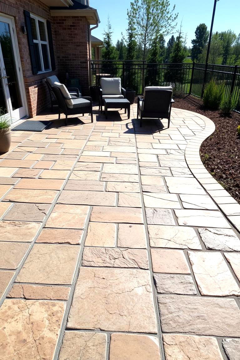 Unique Patterned Concrete - 24 Patio Flooring Ideas