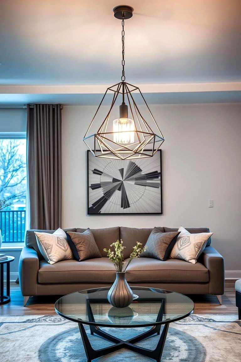 Unique Pendant Lights for Character - 24 Living Room Lighting Ideas