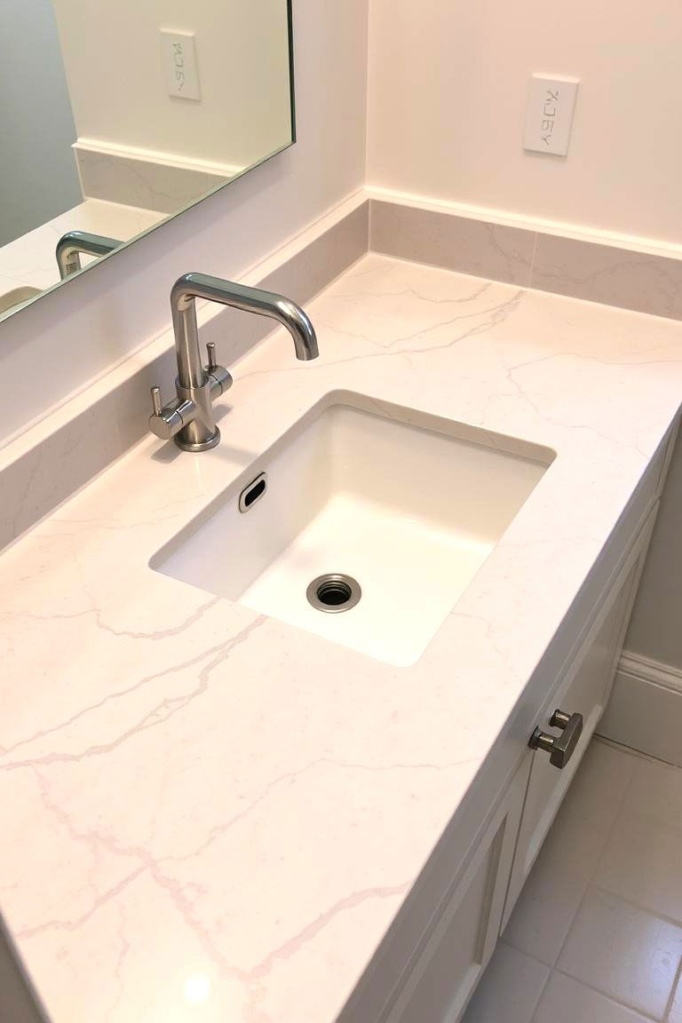 Unique Surfaces A Purple Countertop - 24 Purple Bathroom Ideas