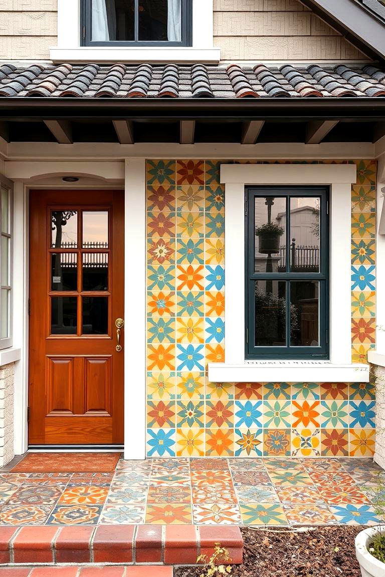 Unique Tile Patterns - 24 Craftsman Style House Exterior Ideas