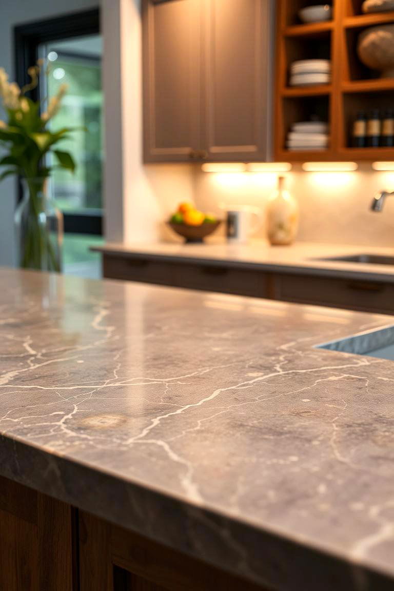 Unique Veining and Color Variation - 24 Soapstone Kitchen Countertops