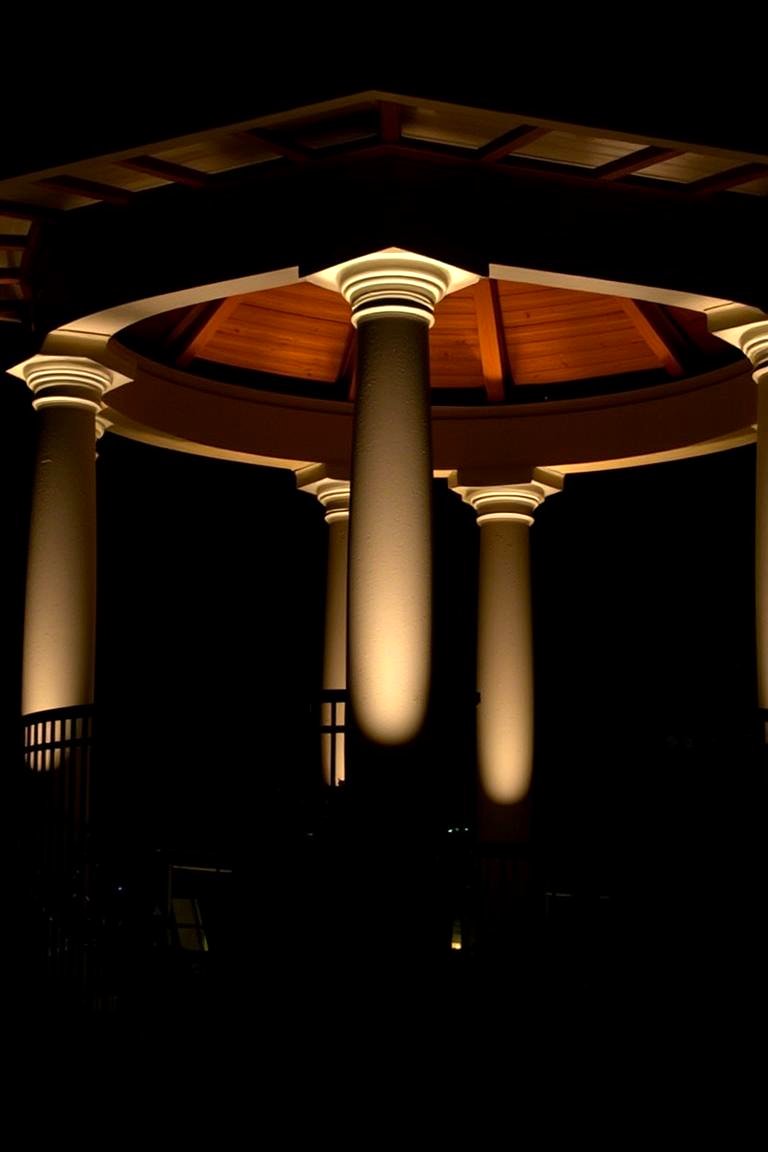 Up Lighting for Dramatic Effect - 24 Gazebo Lighting Ideas