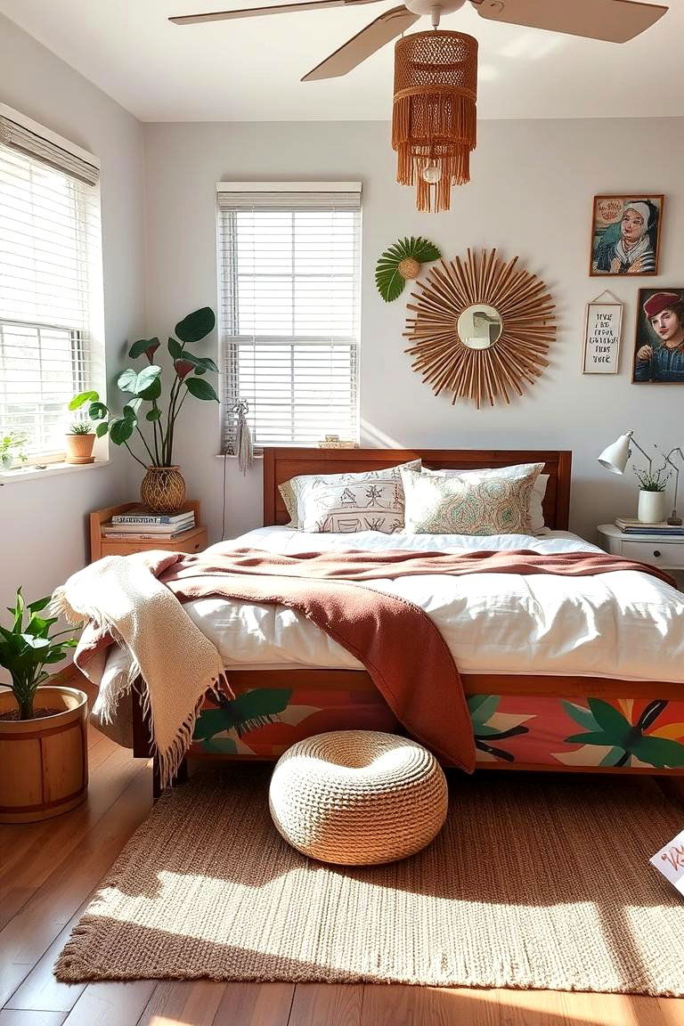 Upcycled Accent Pieces - 24 Hippie Bedroom Ideas