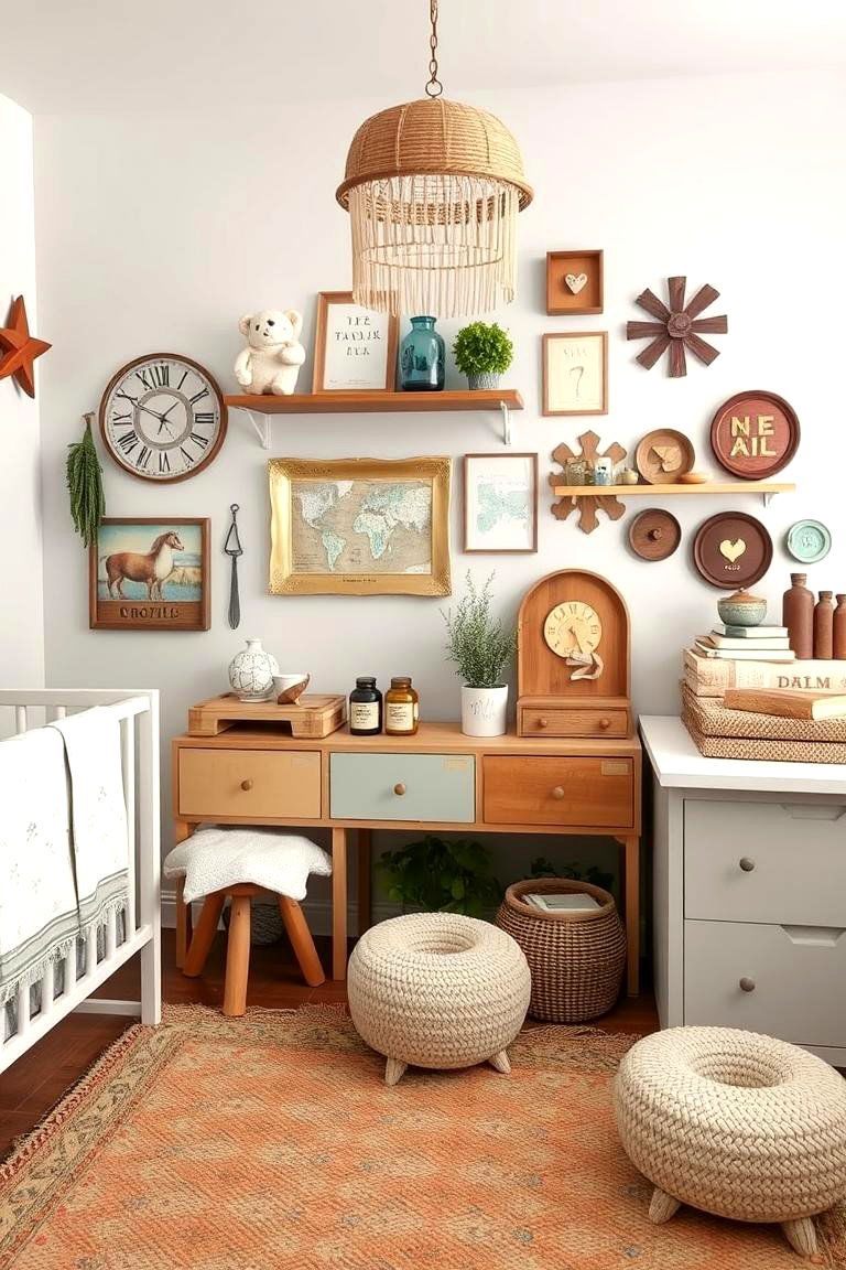Upcycled Decor Finds - 24 Boho Nursery Ideas