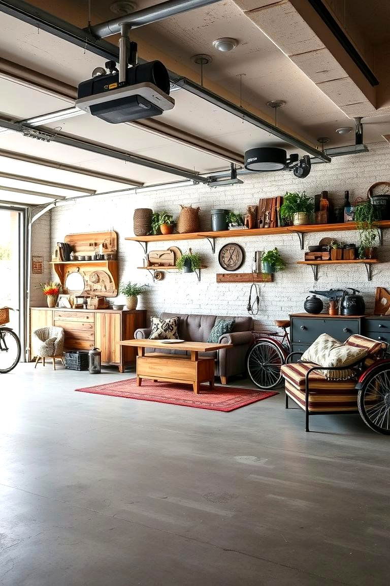 Upcycled Furniture Accents - 24 Garage Decor Ideas