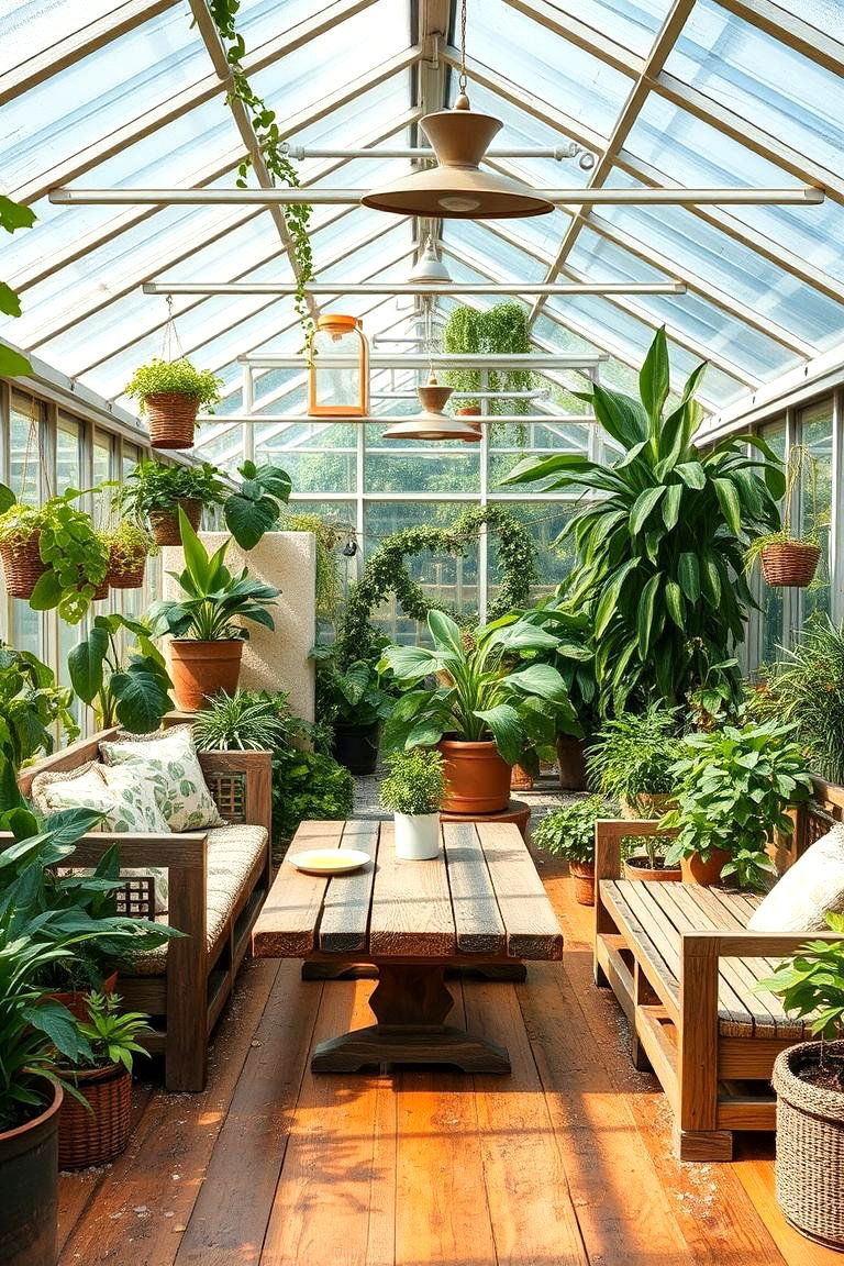 Upcycled Furniture for Greenhouse - 24 Greenhouse Decor Ideas