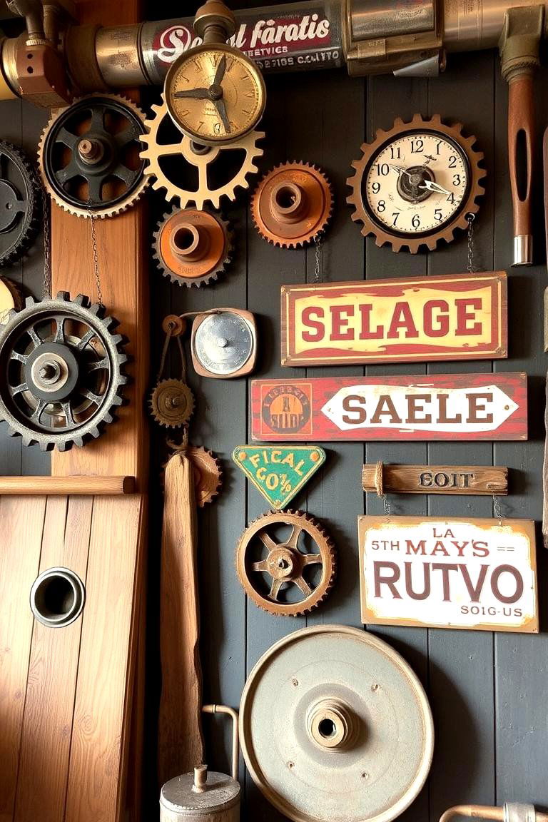 Upcycled Industrial Accessories - 24 Industrial Living Room Ideas