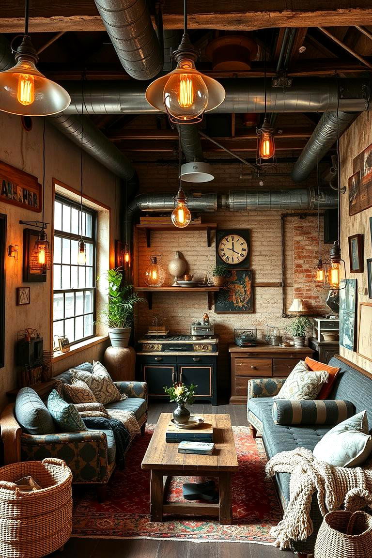 Upcycled Industrial Room - 24 Snug Room Ideas
