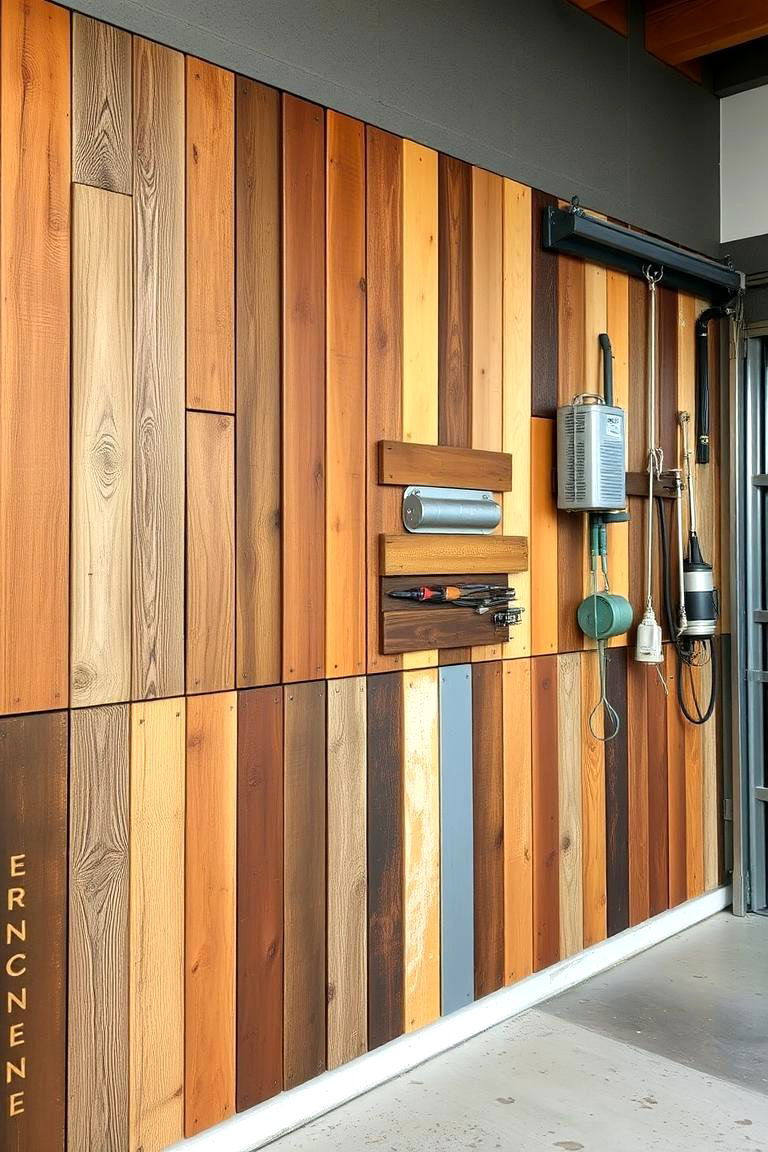 Upcycled Material Masterpiece - 24 Garage Wall Ideas