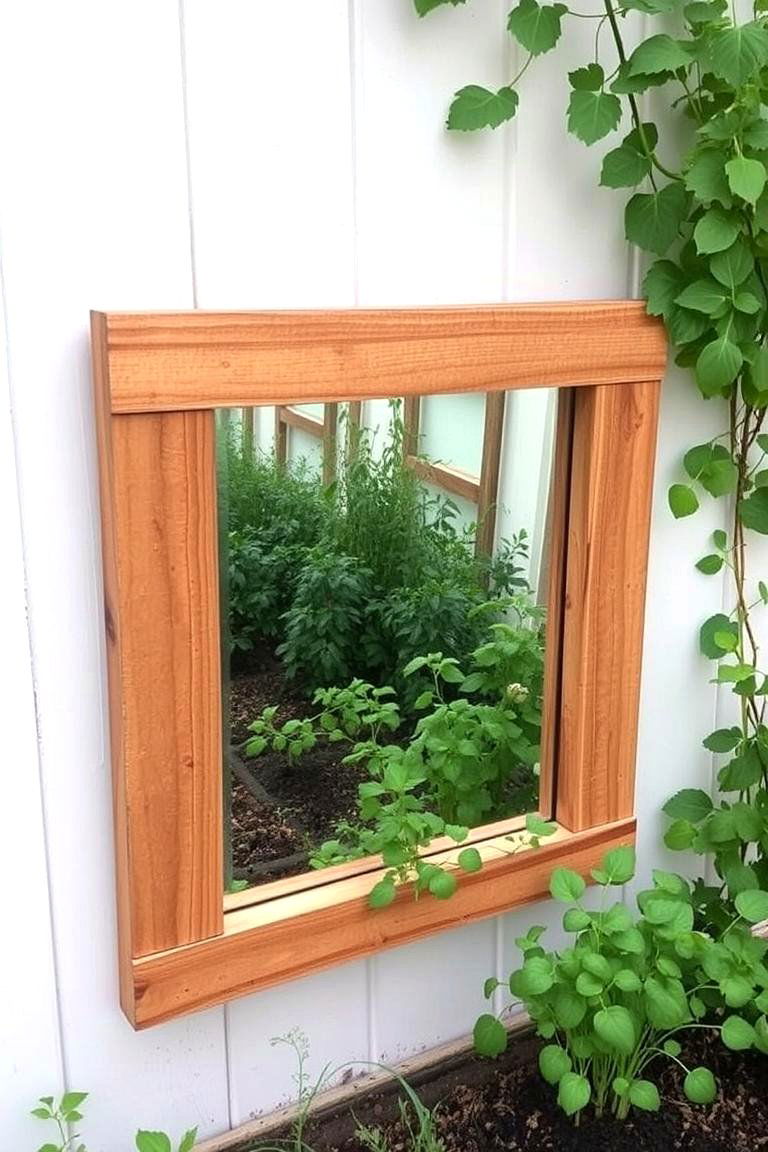 Upcycled Mirror - 24 Garden Mirror Ideas