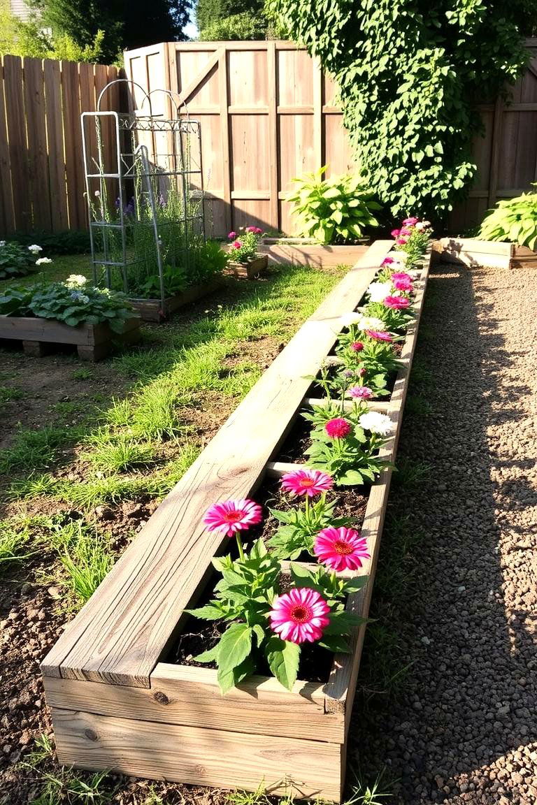 Upcycled Pallet Wood Borders - 24 Recycled Garden Edging Ideas