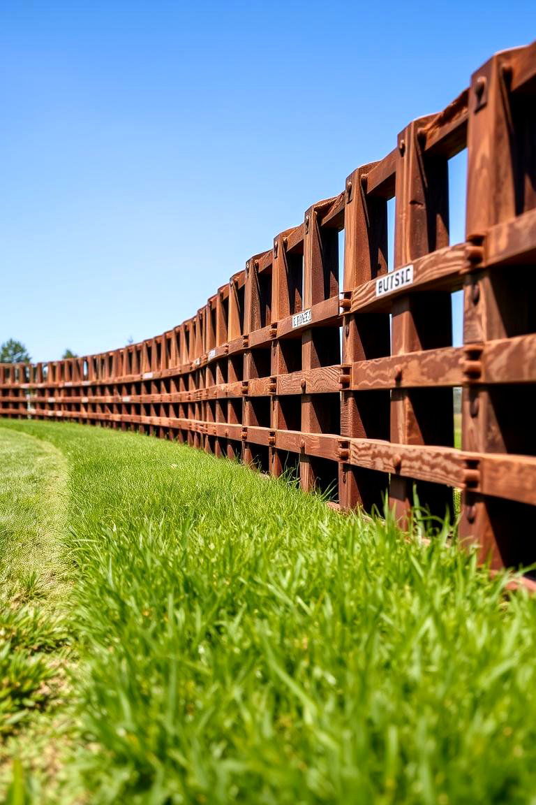 Upcycled Railroad Ties Edge - 24 Recycled Garden Edging Ideas