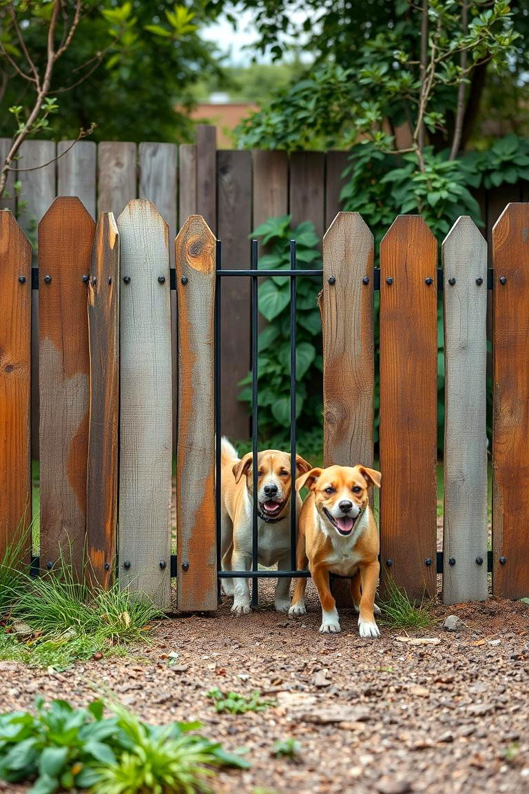 Upcycled Recycled Material Dog Fence - 24 Dog Fence Ideas