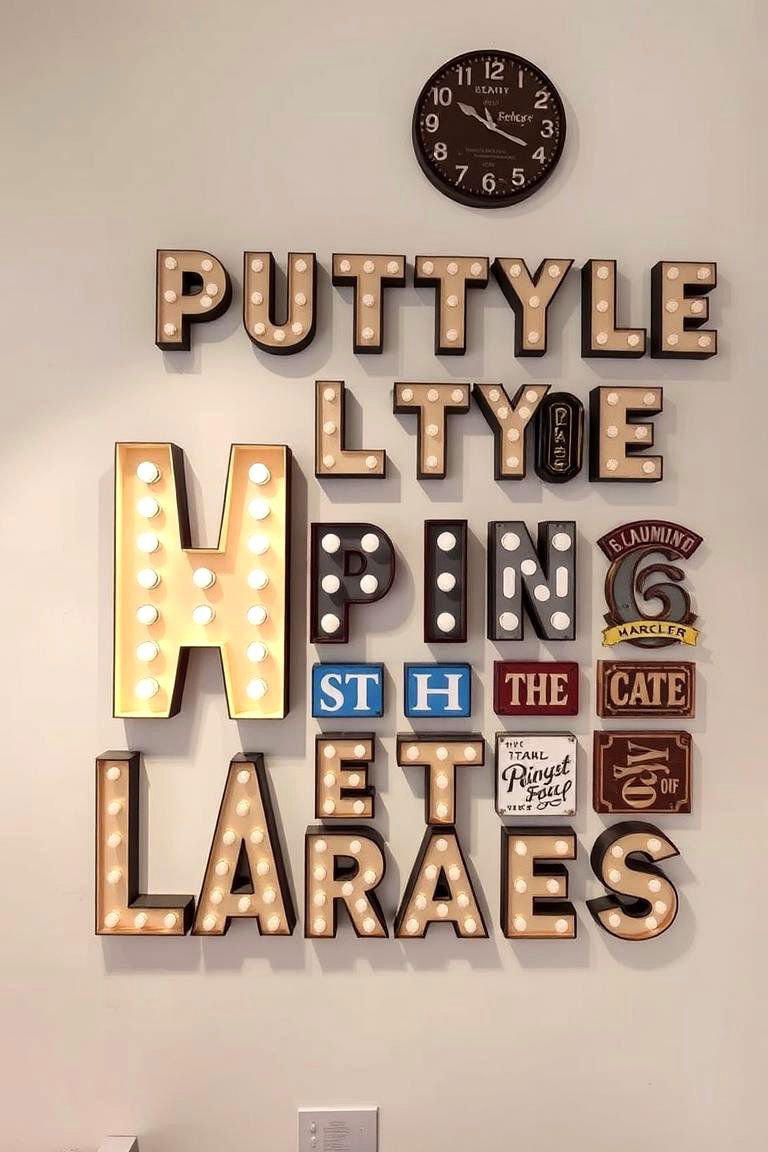 Upcycled Signage Art - 24 Outdoor Wall Decor Ideas