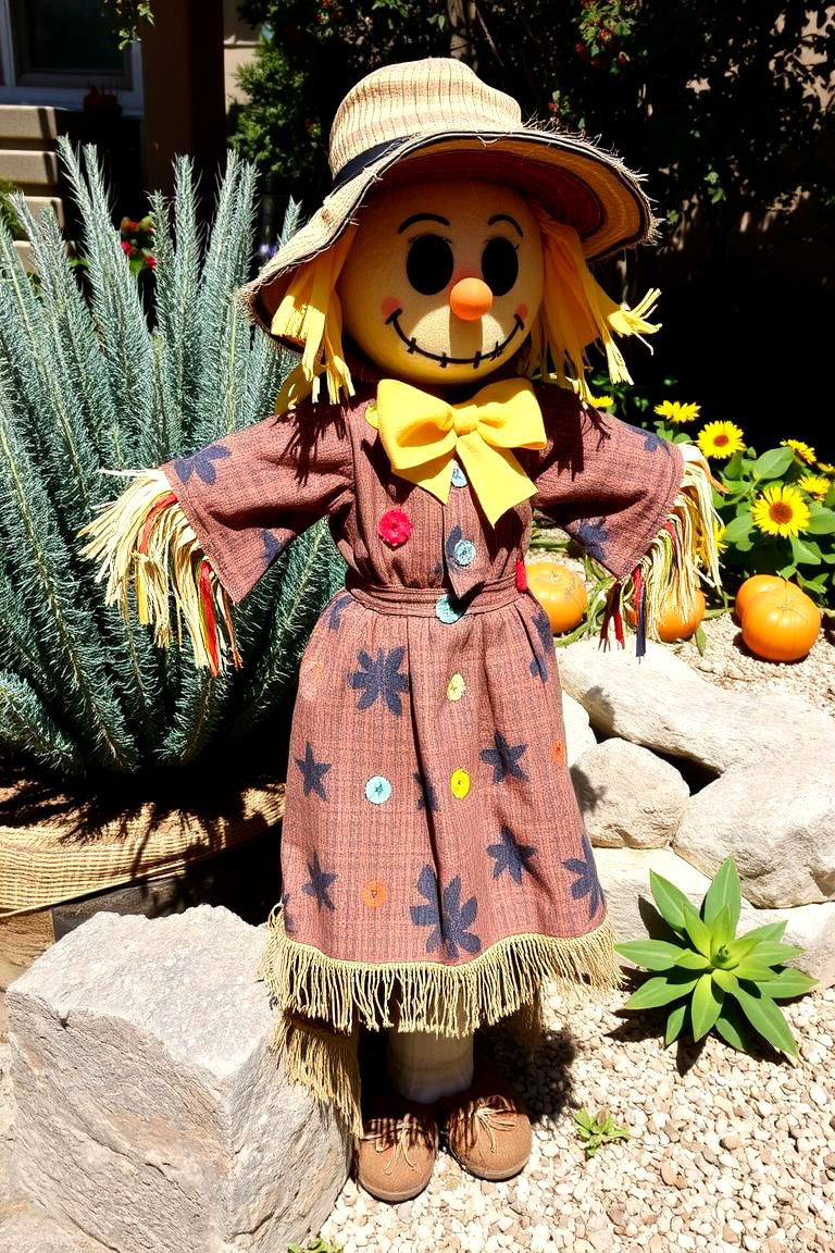 Upcycled Tire Scarecrow - 24 Garden Scarecrow Ideas