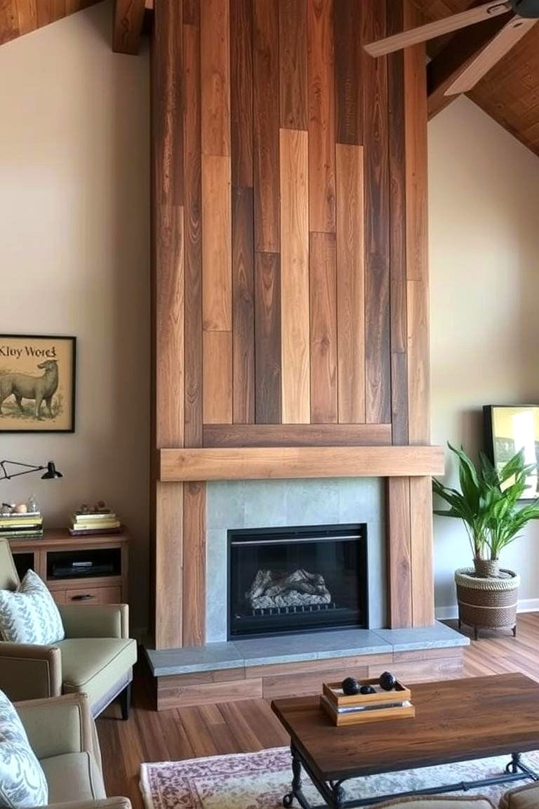 Upcycled or Repurposed Fireplace Surround - 24 Living Room Fireplace Ideas