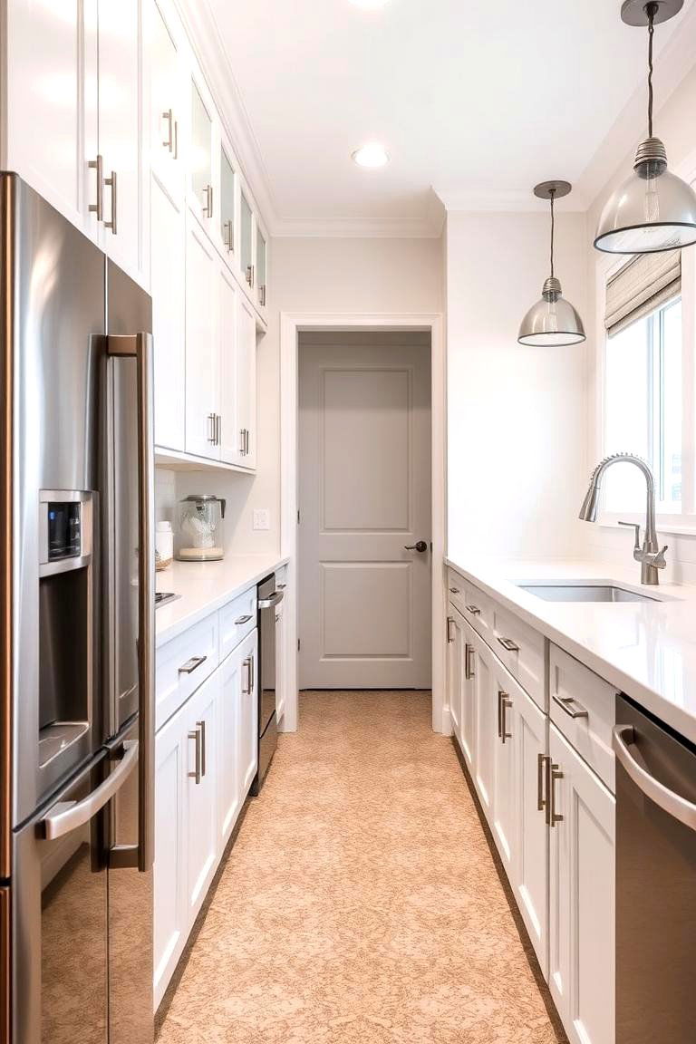 Update Cabinet Hardware - 24 Small Galley Kitchen Ideas on a Budget