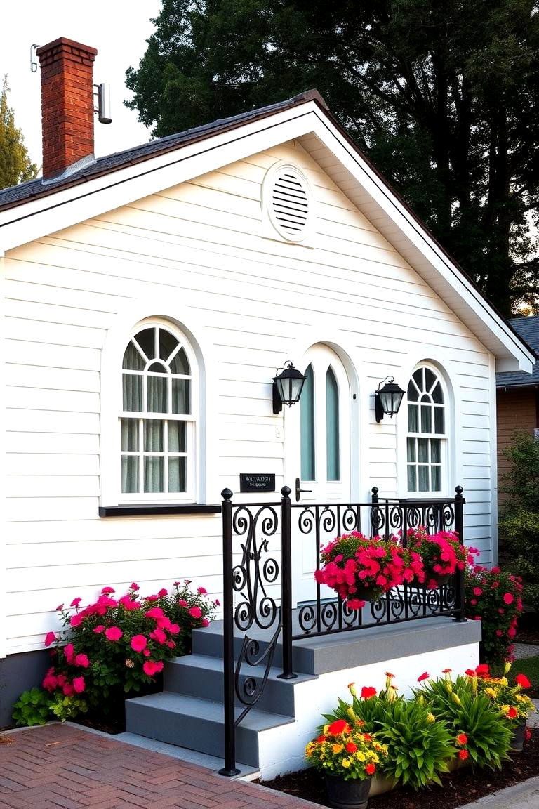 Updating a Traditional Home - 24 single story white house black trim