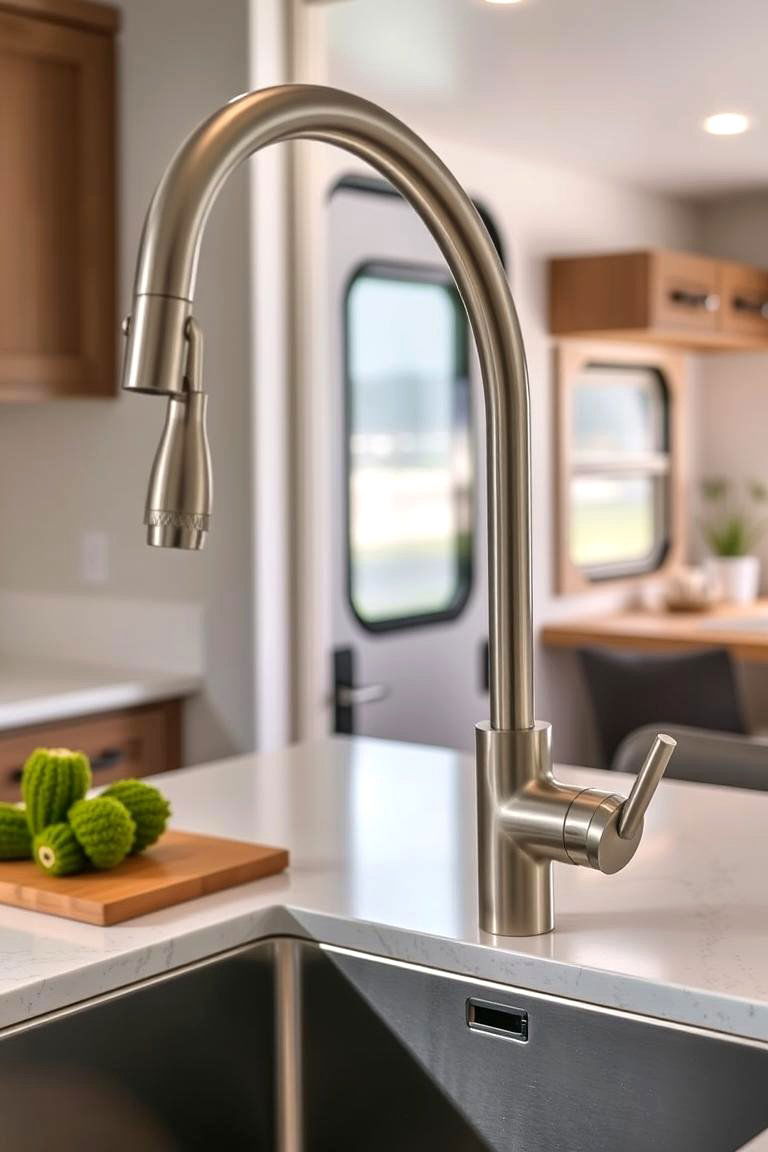 Upgrade Your Faucet - 24 Mobile Home Kitchen Ideas