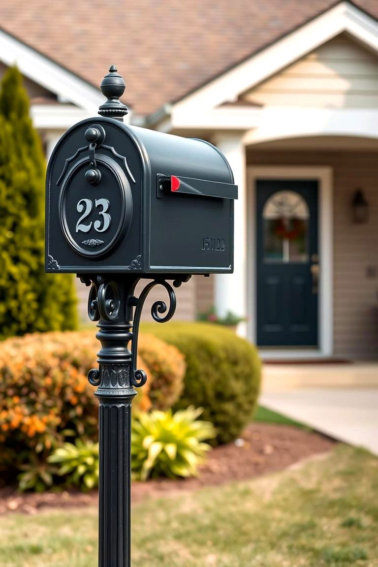 Upgraded Mailbox and House Numbers - 24 Ideas for Ranch-Style Home Exteriors