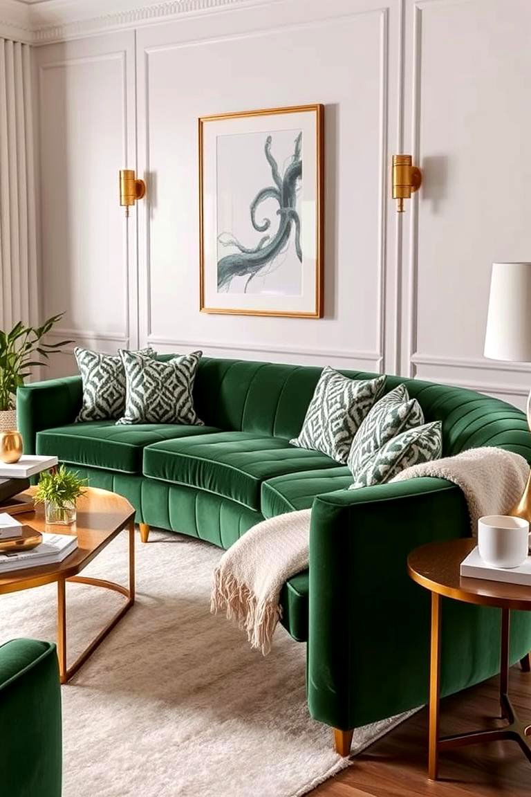Upholster in Style with Green Sofas and Armchairs - 24 Green Living Room Ideas