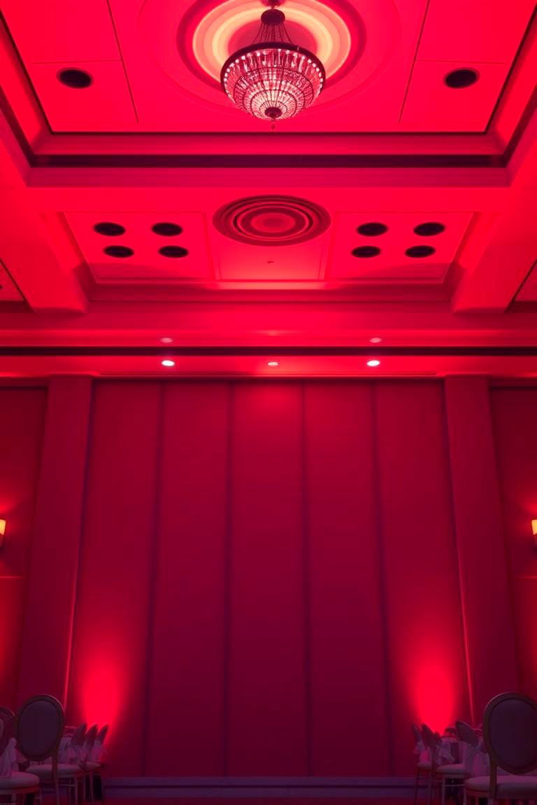 Uplifting Red Uplighting - 24 Red Wedding Theme Ideas
