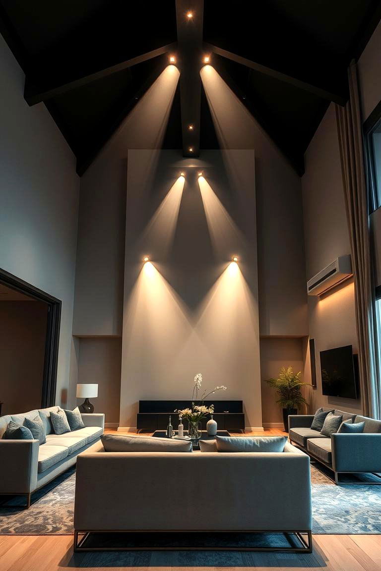 Uplighting for Dramatic Effects - 24 Living Room Lighting Ideas