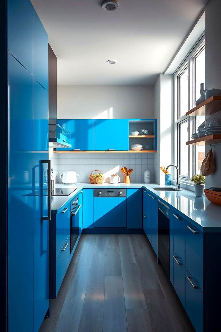 Urban Apartment Chic - 24 kitchens with blue countertops