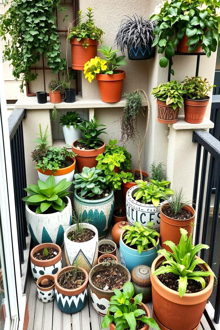 Urban Boho Container Garden - 24 Boho Garden Ideas