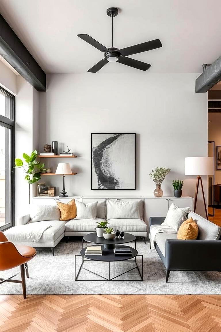 Urban Chic Atmosphere - 24 Mens Living Room Ideas