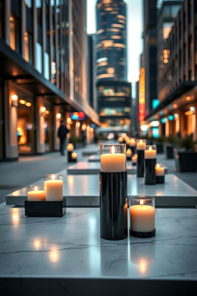 Urban Chic Candle Vignettes - 24 Decorating With Candles