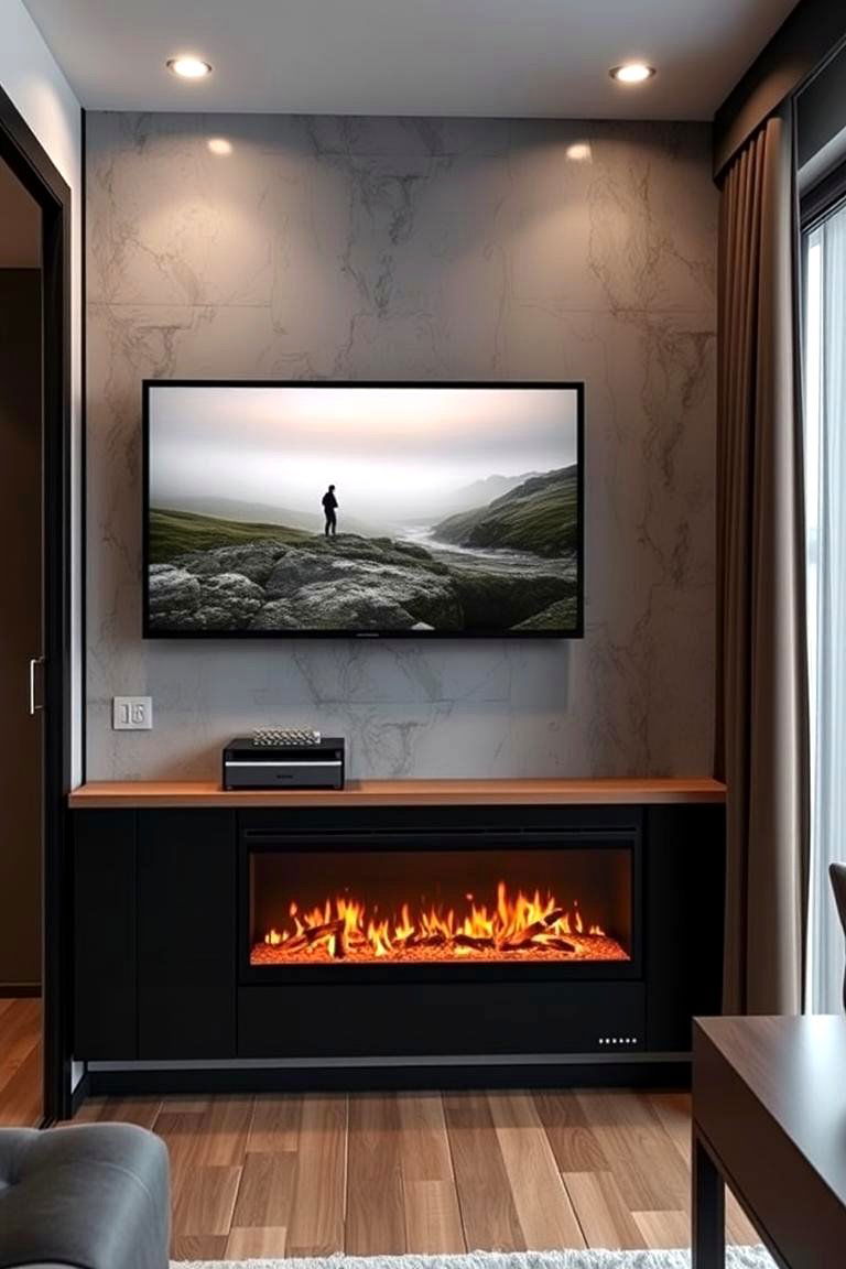 Urban Chic Compact Solution - 24 Tv Over Fireplace Ideas