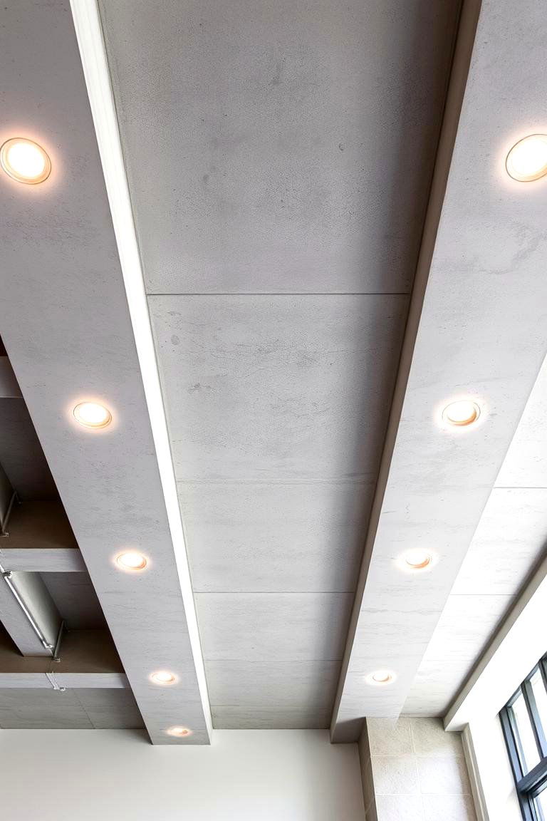 Urban Chic Concrete Tray Ceiling - 24 tray ceiling ideas