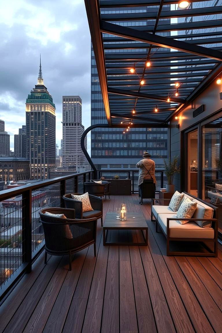 Urban Chic Covered Deck - 24 Covered Deck Ideas