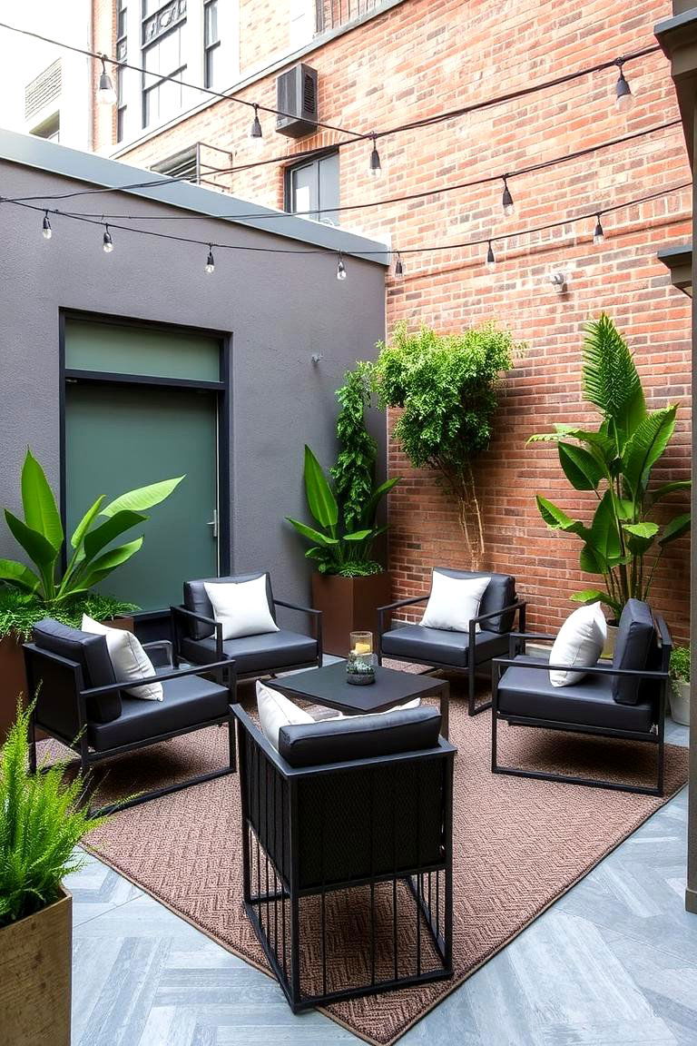 Urban Chic Retreat - 24 Front Yard Patio Ideas