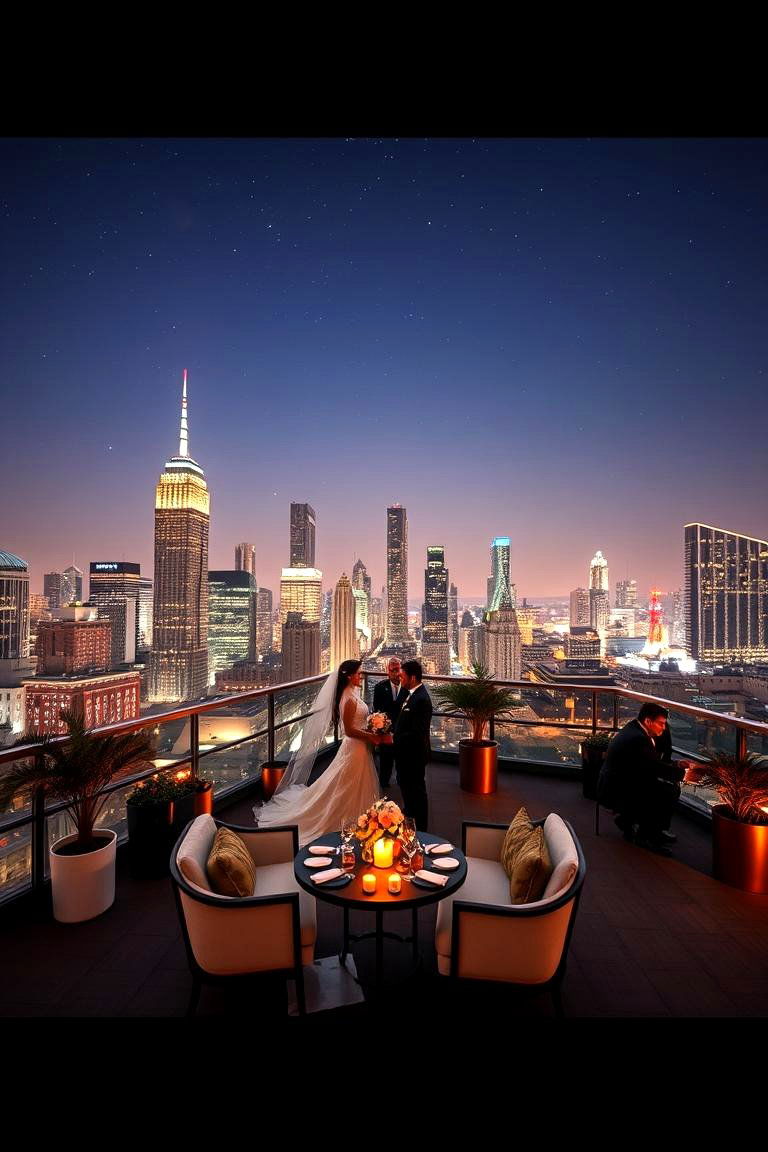 Urban Chic Rooftop Wedding - 24 Destination Wedding Ideas