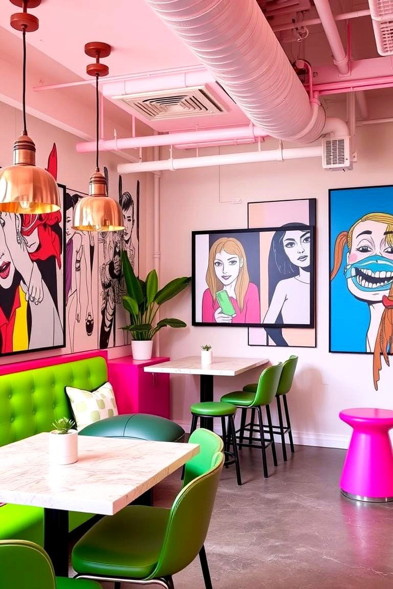 Urban Chic - 24 Pink and Green Bathroom Design Ideas