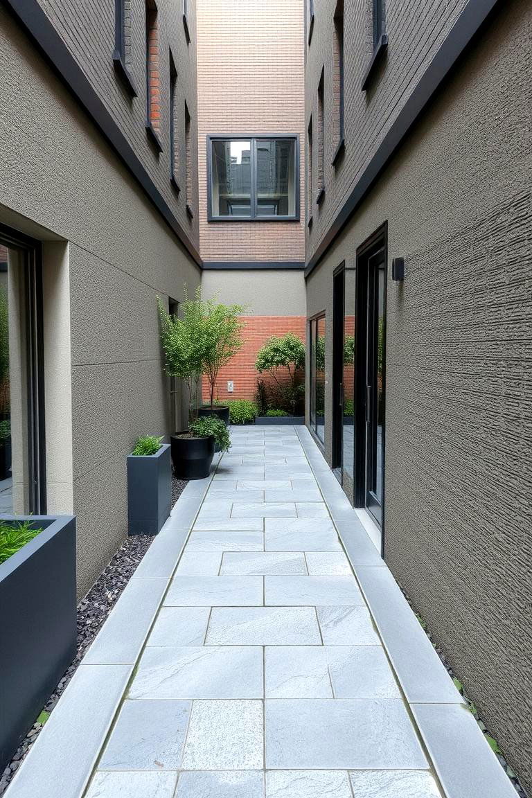 Urban Compact Walkway - 24 Bluestone Walkway Ideas