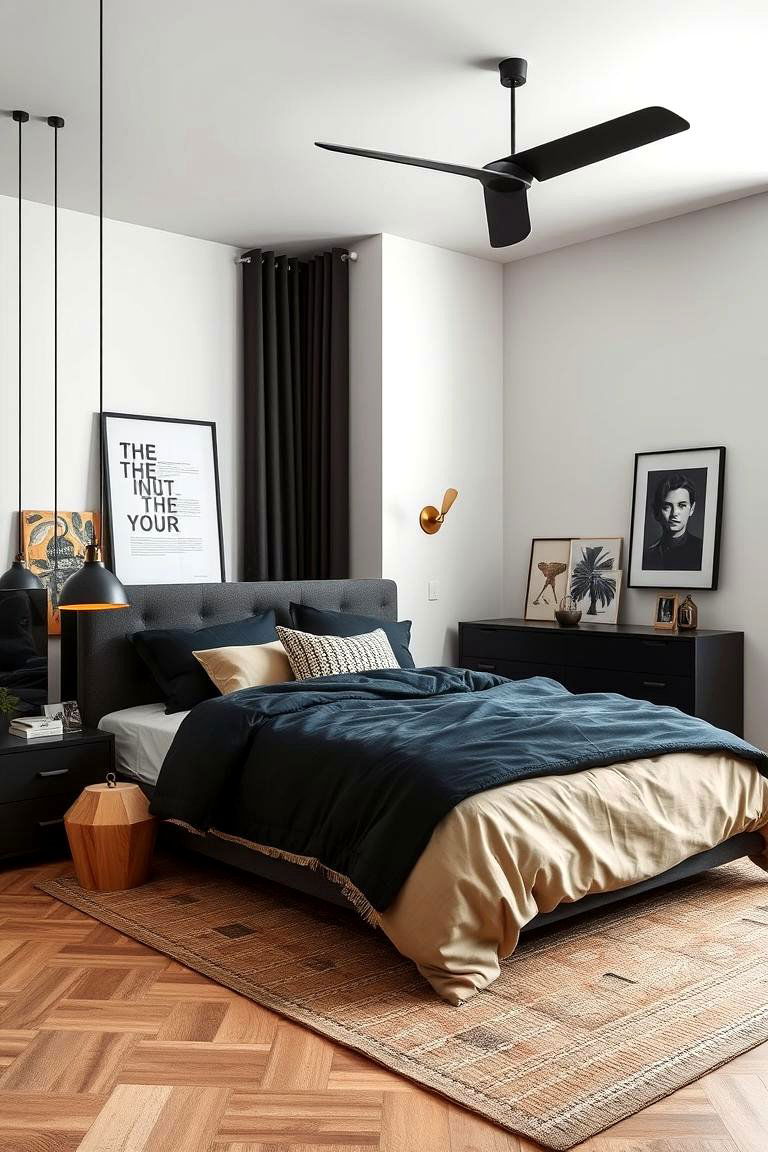 Urban Contemporary Charm - 24 Black and Beige Bedroom Design Ideas