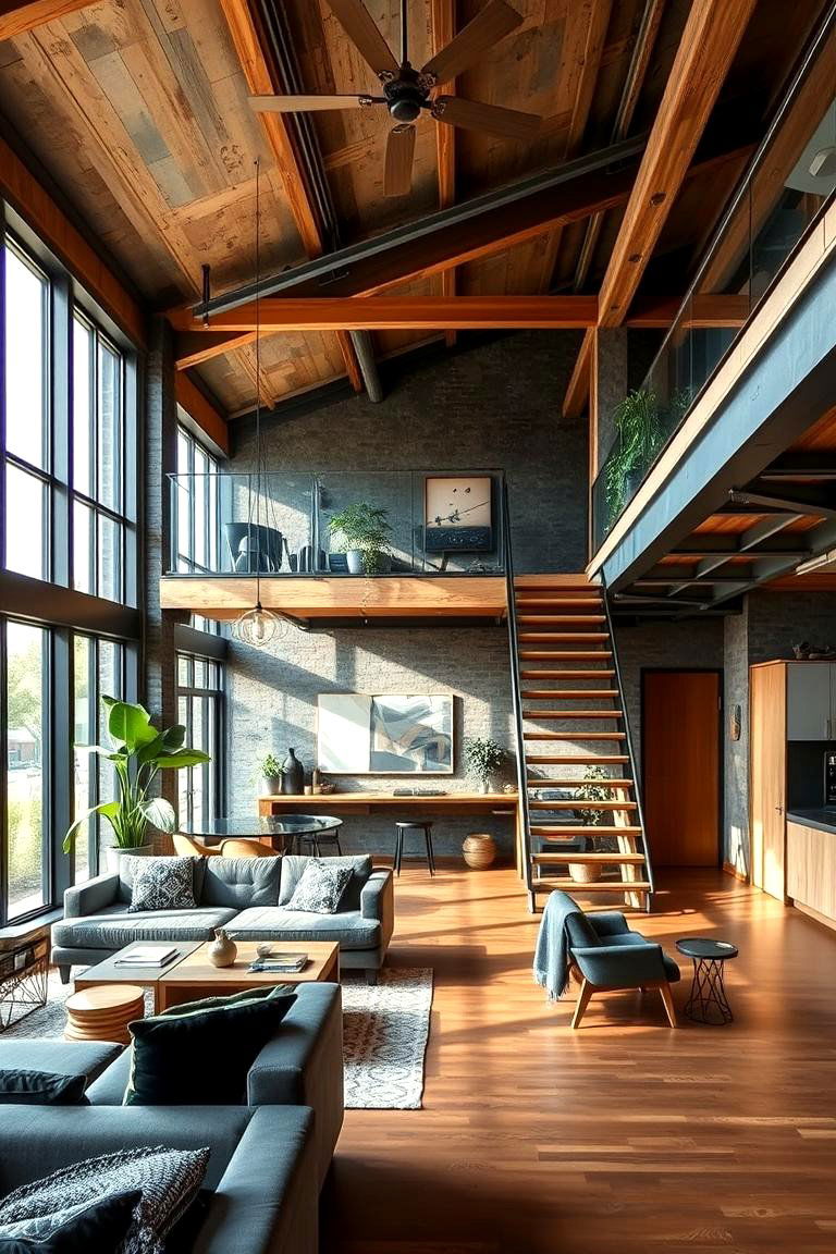 Urban Eco Loft with Dark Olive Vibes - 24 Dark Olive Green House Designs