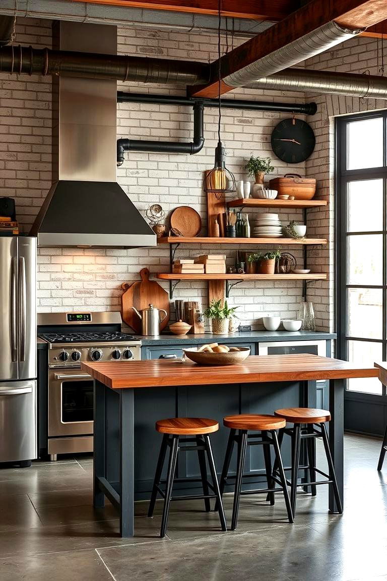 Urban Farmhouse Fusion - 24 Dirty Kitchen Ideas