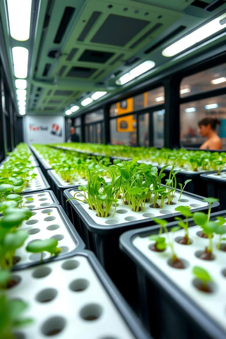 Urban Farming with Microgreens in a Bus - 24 School Bus Greenhouse Ideas