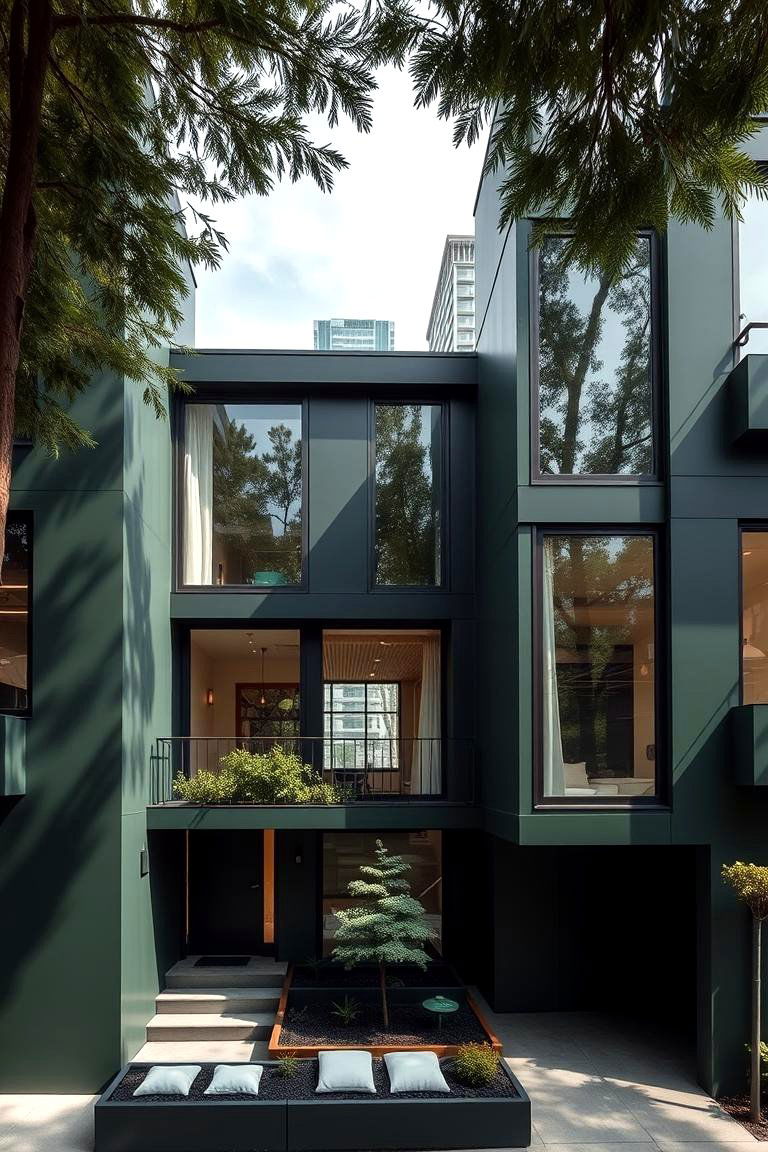 Urban Forest - 24 Dark Green Exterior Paint Color Schemes