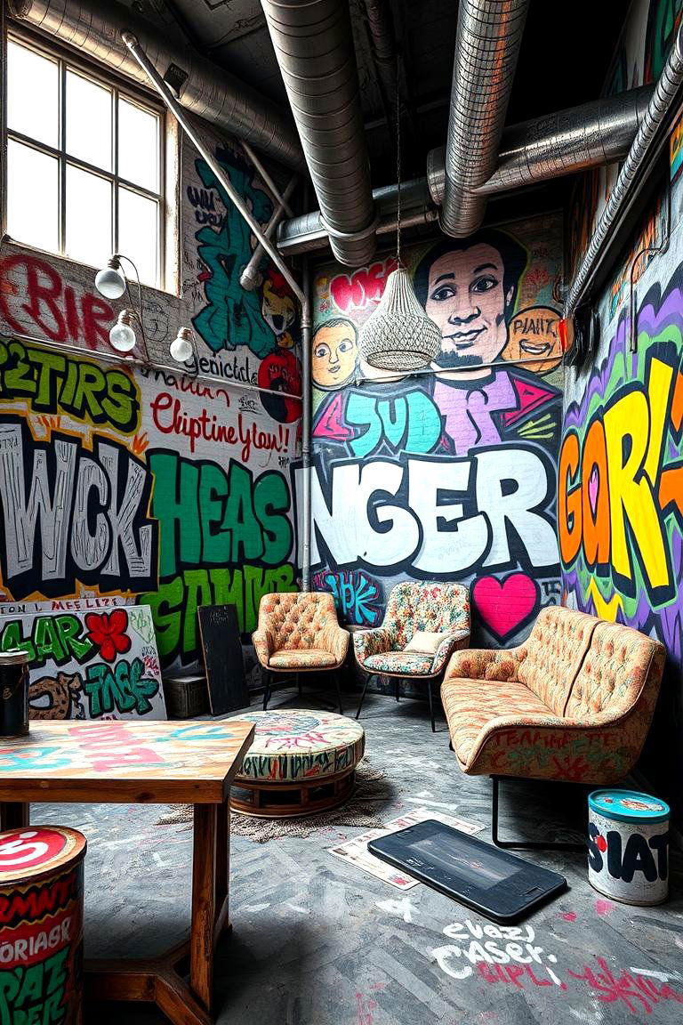 Urban Graffiti Inspired Room - 24 Indie Room Ideas