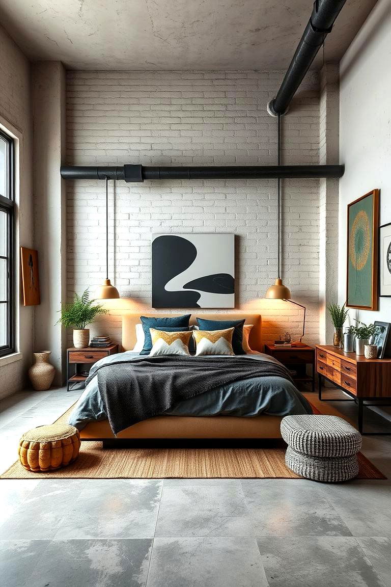 Urban Grecian Loft - 24 Greek Bedroom Design Ideas