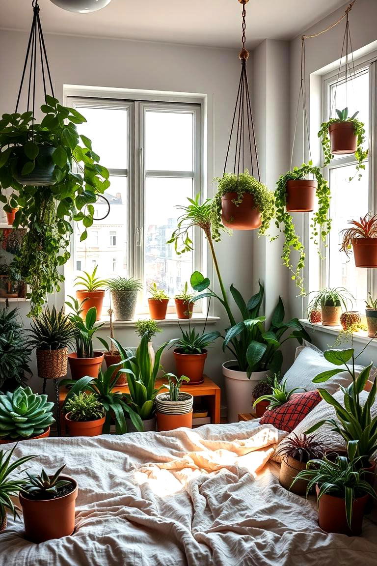 Urban Greenery and Indoor Plants - 24 Hipster Bedroom Ideas