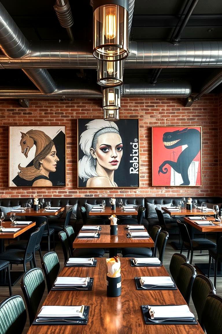 Urban Industrial Art - 24 Dining Room Wall Decor Ideas