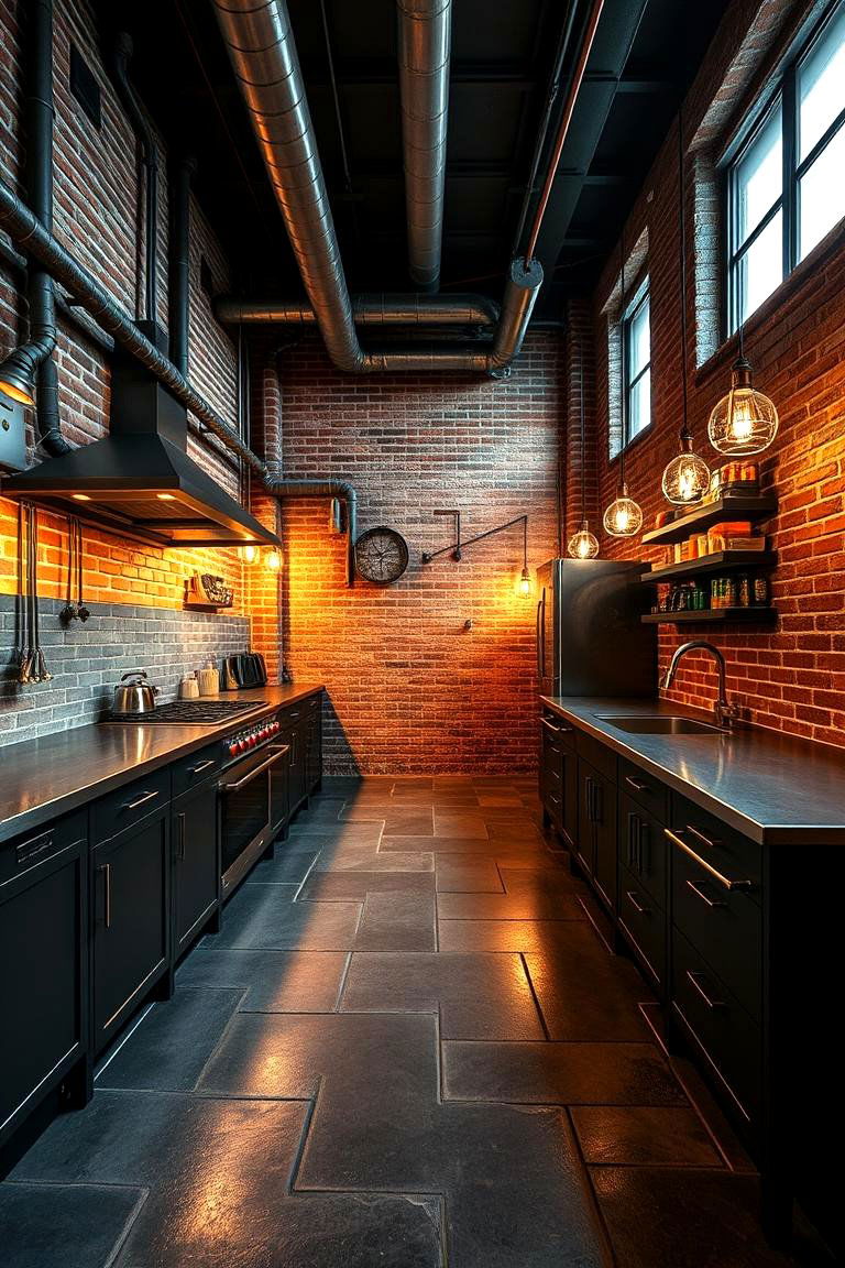 Urban Industrial Chic - 24 Kitchens With Slate Floors